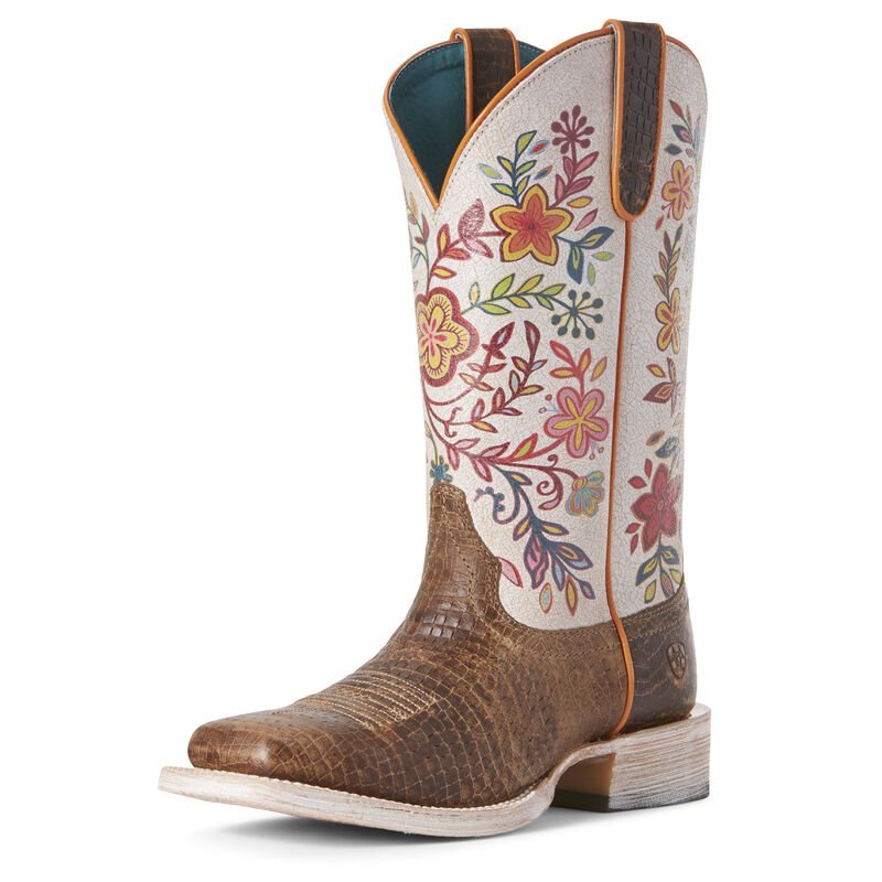 Ariat Western: Circuit Savanna Botas Western Mujer - Marrones / Blancas (CUGKM6038)